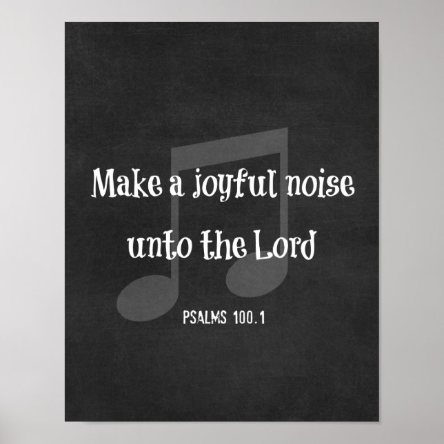 Bible Verse: Make a Joyful Noise Poster (Front)