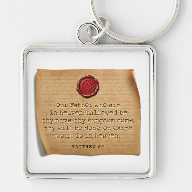 BIBLE VERSE - Matthew 6:9 - Keychain (Front)