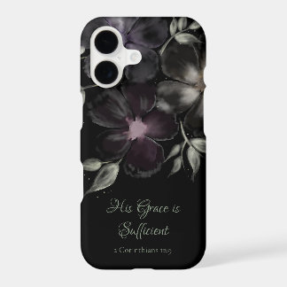 Bible Verse Modern Classic Floral Black