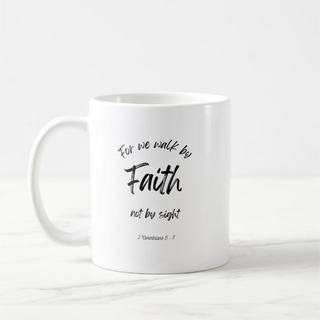 Bible verse mug - Walk by faith (Left)