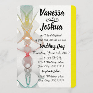 Bible Verse Multicolor Wedding Invitations Cards