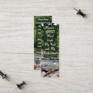 Bible Verse My Rock My Redeemer Mini Bookmark Calling Card