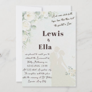 Bible verse Orthodox Wedding Invitation