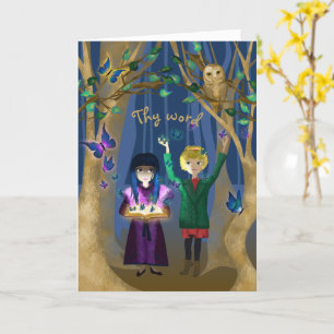 Bible verse, Owl, Butterflies Storybook Art Card