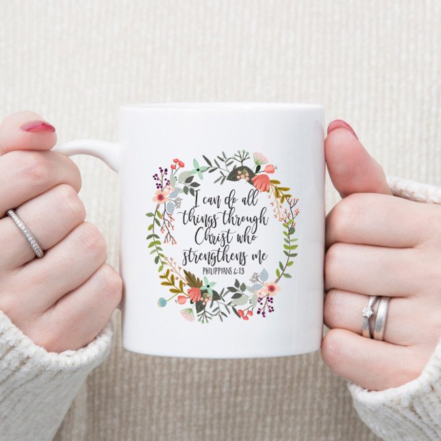 Bible Verse Philippians 4:13 I can do all things Coffee Mug (Creator Uploaded)