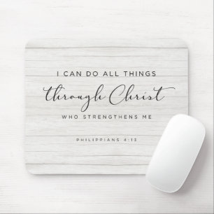 Bible Verse Philippians 4:13 I Can Do All Things Mouse Pad