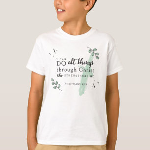 Bible Verse Philippians 4:13 Kids T-Shirt