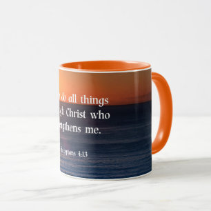 Bible verse, Philippians 4:13, Mug