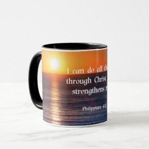 Bible verse, Philippians 4:13, Mug