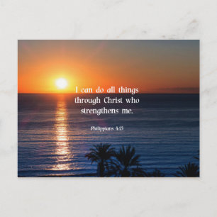 Bible verse, Philippians 4:13 Postcard