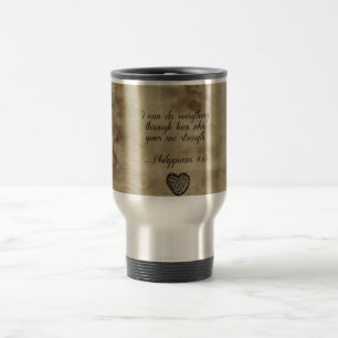 Bible Verse Philippians 4:13 Travel Mug