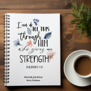 Bible Verse Philippians Floral Prayer Journal
