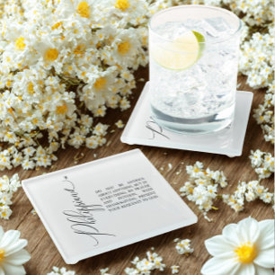 Bible verse Philippians Glass Coaster