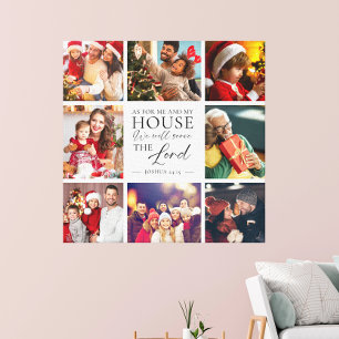 Bible Verse Photo Collage Family Religious Canvas Print