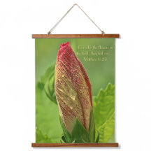 Bible Verse Photo, Hibiscus Flower with Water Drop