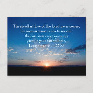 Bible Verse Postcard- Steadfast Love of the Lord Holiday Postcard