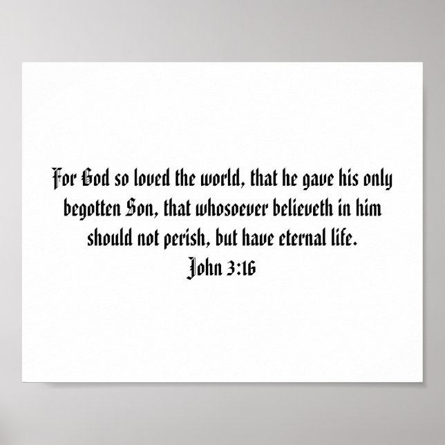 Bible Verse Poster Print Template To Personalise (Front)