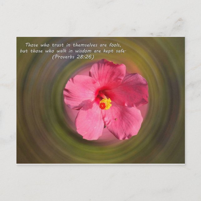Bible Verse Proverbs 28:26 Postcard (Front)