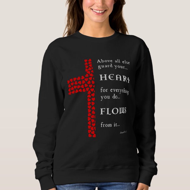 Bible Verse Proverbs 423 Christian Cross Religious Sweatshirt (Front)