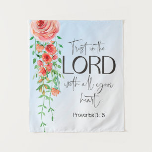 Bible verse Proverbs Floral scripture  Tapestry