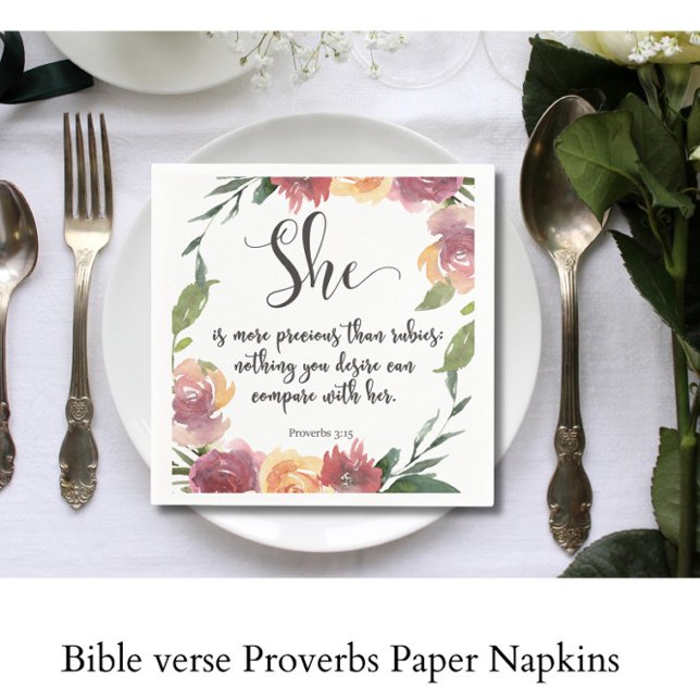 Bible verse Proverbs Paper  Napkins (Creator Uploaded)