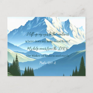 Bible Verse Psalm 121:1-2 Postcard