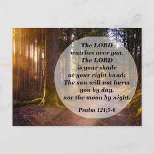 Bible Verse Psalm 121:5 The Lord watches over You Postcard