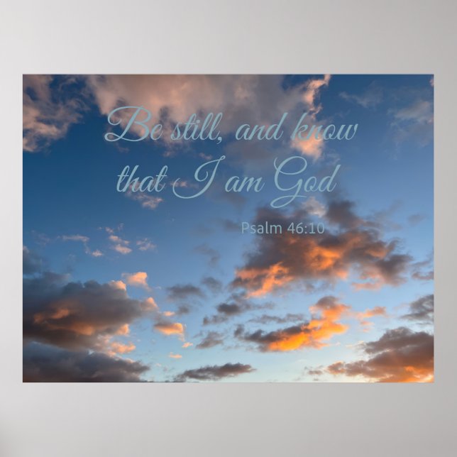 Bible Verse Psalm 46:10 Poster (Front)