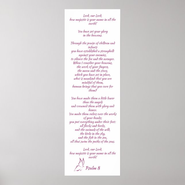 Bible Verse Psalm 8 Glory in the Heavens Poster (Front)