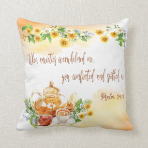 Bible verse - Psalm 94:19  Cushion