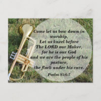 Bible Verse Psalm 95:6-7 Let Us Worship
