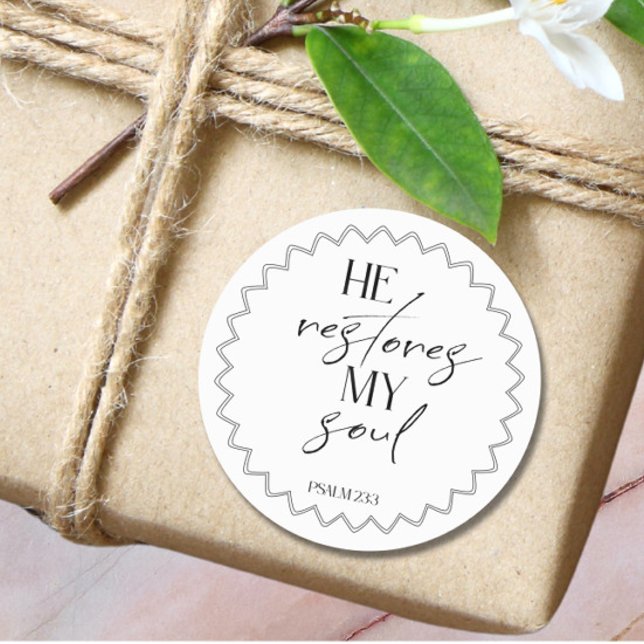 Bible Verse psalm Round Sticker (Creator Uploaded)