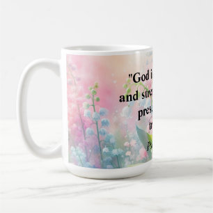 Bible verse Psalms typography floral watercolor Coffee Mug