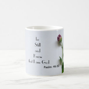 Bible verse quote psalm 46:10 morning coffee mug