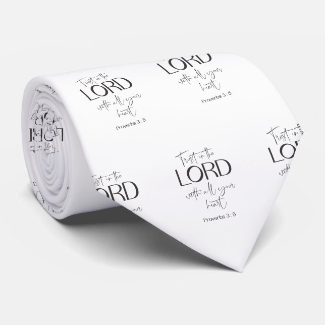 Bible Verse religious events Neck Tie (Rolled)