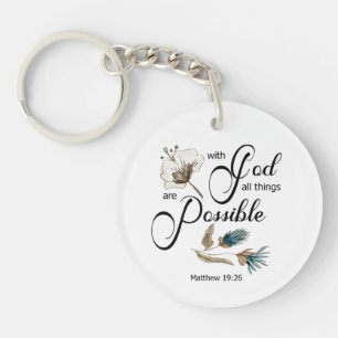 Bible Verse Round Keychain