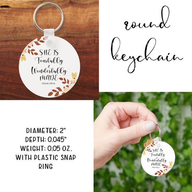 Bible Verse Round Keychain (Creator Uploaded)