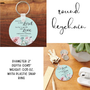 Bible Verse Round Keychain