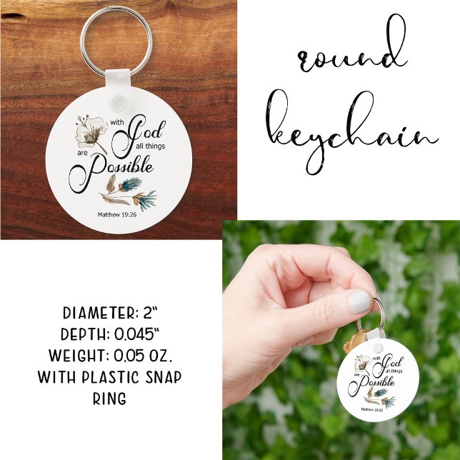 Bible Verse Round Keychain (Creator Uploaded)