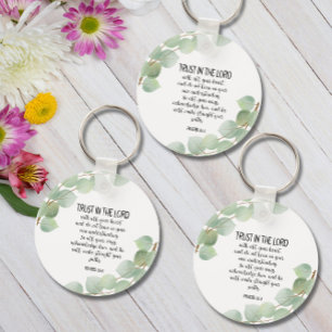 Bible Verse Round Keychain