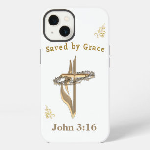 Bible Verse saved by Grace iPhone 13 Case