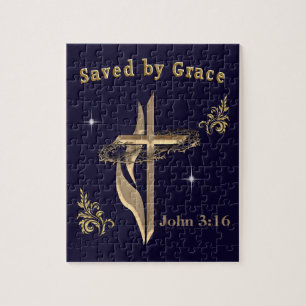 Bible Verse saved by Grace Jigsaw Puzzle