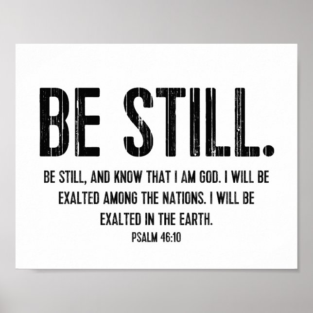 Bible Verse Scripture Christian Typography Poster (Front)