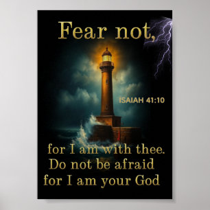 Bible Verse Scripture ISAIAH 41:10 Poster