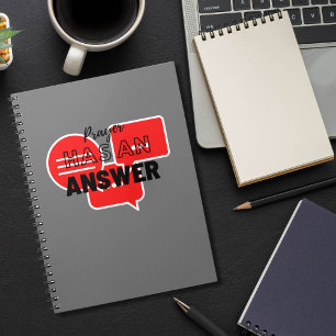 Bible Verse Scripture w/ Black Words Notebook