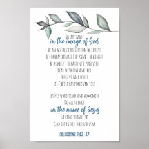 Bible Verse Scripture Wall Art Image of God