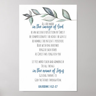 Bible Verse Scripture Wall Art Image of God