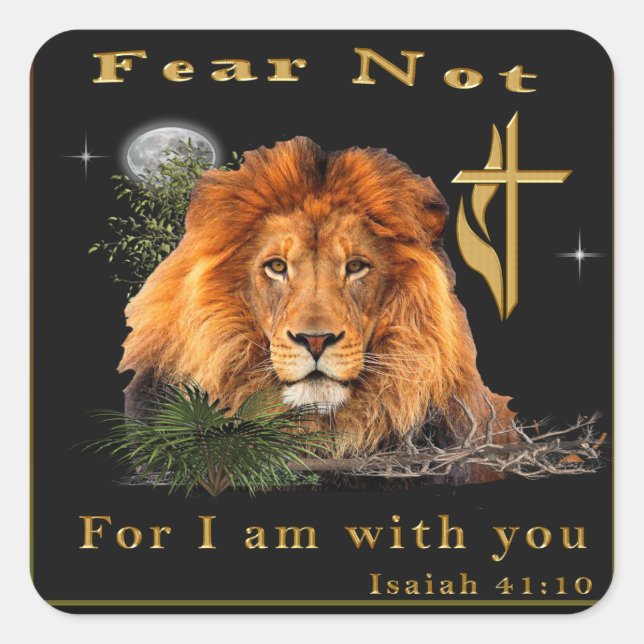 Bible verse square sticker (Front)