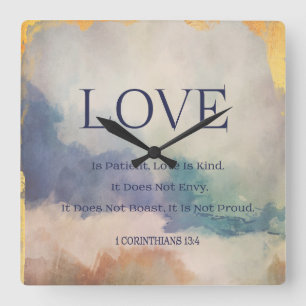 Bible verse Square Wall Clock
