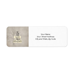 Bible Verse: The Lord is my Light and my Return Address Label